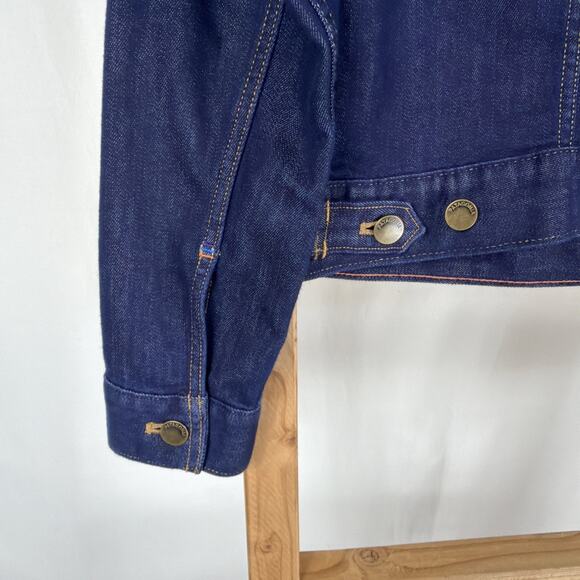 VPatagonia Dark Wash Blue Denim Jean Trucker Jacket #1284 Size SM - Picture 5 of 6